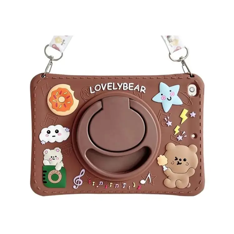 Nettech Apple iPad Pro 11 inç Uyumlu Maskot Seri Arka Koruma (Kahverengi) NT-109484