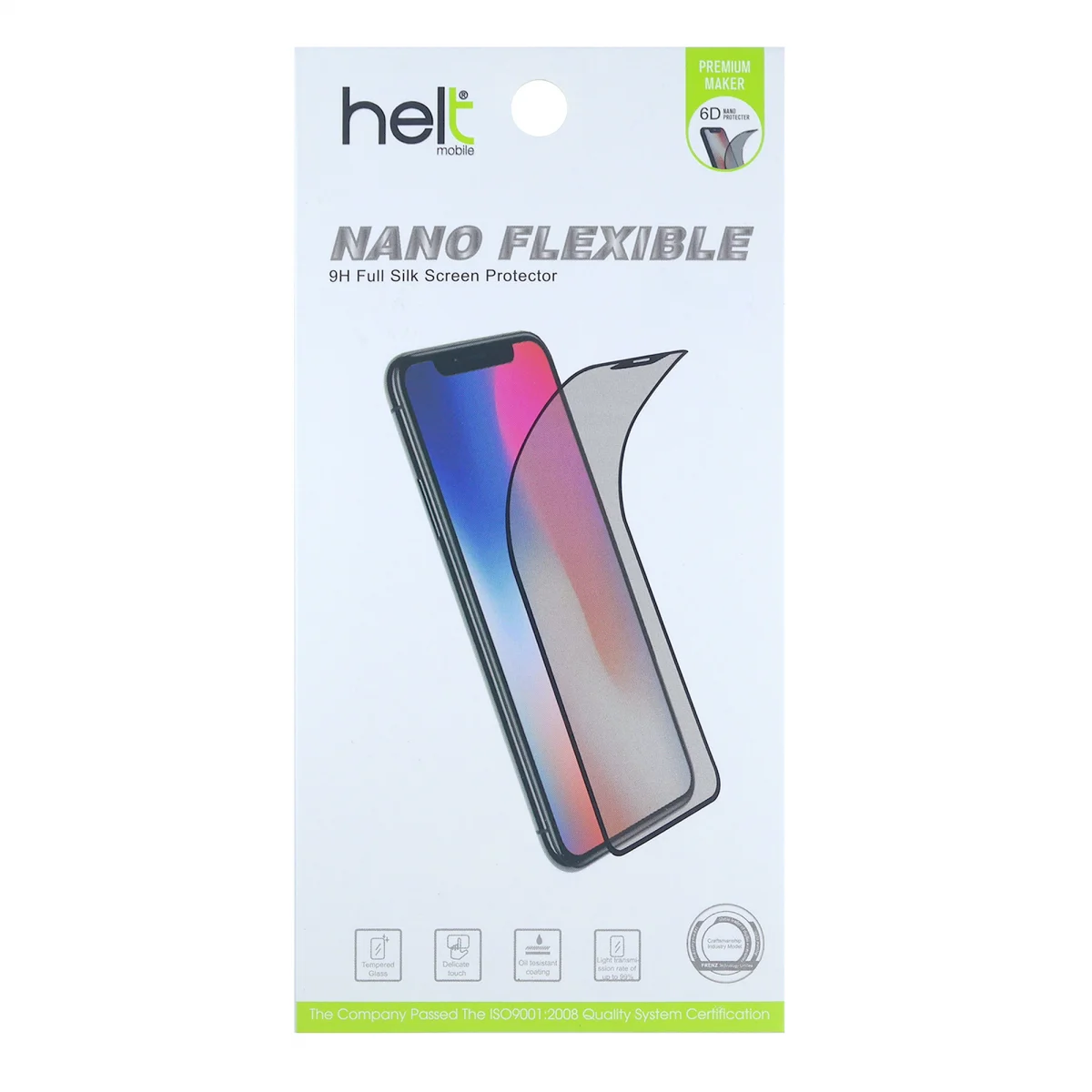 Helt Huawei P20 Uyumlu Ön Koruma Nano Ekran Koruyucu (Beyaz) VR-8746