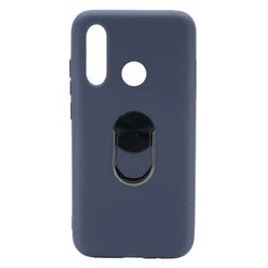 Nettech Huawei Y6P Uyumlu Leather Ring Nano Arka Koruma Kılıf (Lacivert) NT-83072