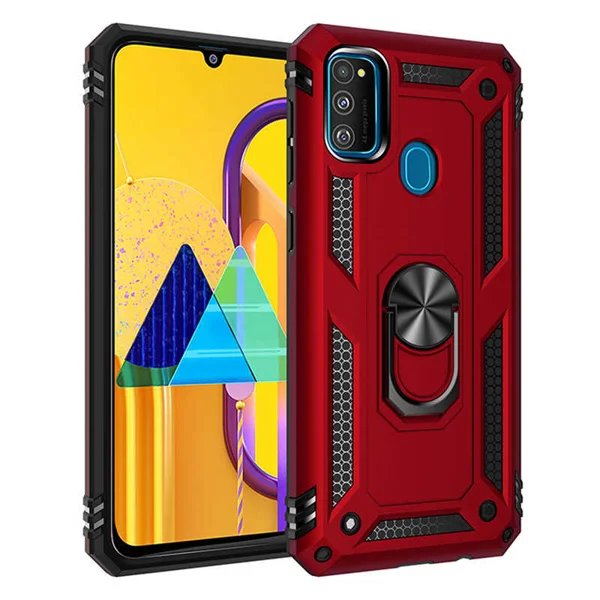 Galaxy M30S Kılıf Zore Vega Kapak - Kırmızı - 1