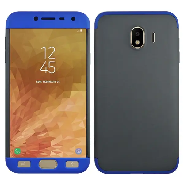 Nettech Samsung Galaxy J400 J4 Uyumlu Ön Arka Koruma Arka Koruma Kılıf (Mavi) VR-11028