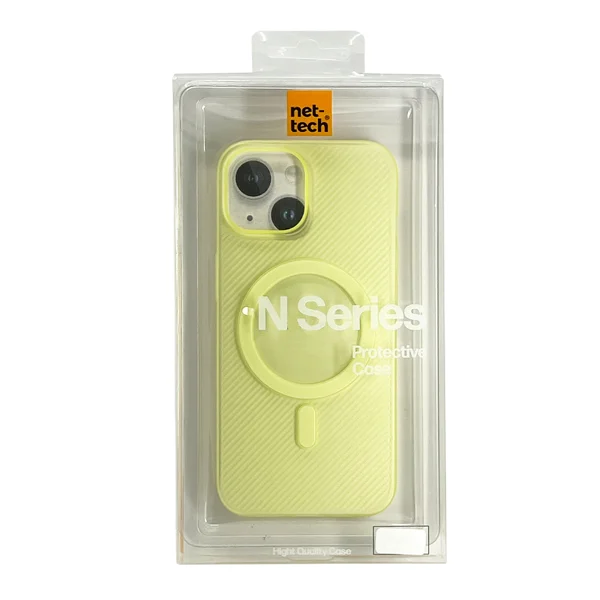 Nettech Apple iPhone 15 Uyumlu NT-N010 Slim Magsafe Arka Koruma Kılıf (Sarı) NT-104501 - 3
