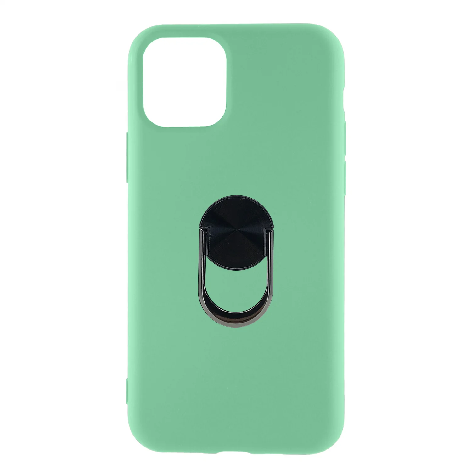 Nettech Apple iPhone 11 Pro Uyumlu Leather Ring Nano Arka Koruma Kılıf (Yeşil) NT-82892