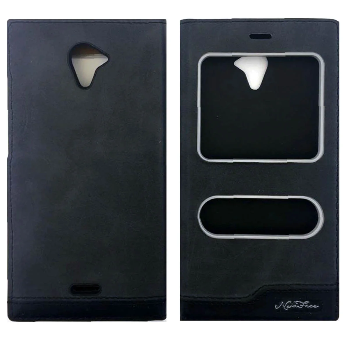 Nettech Casper Via E2 Uyumlu Pencereli Kapaklı Kılıf (Siyah) VR-1725