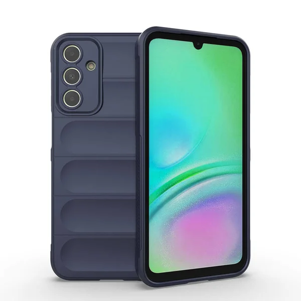 Galaxy A15 Kılıf Esnek TPU Oyuklu Arka Yüzey Tasarımlı Zore Etnik Silikon Kapak - Lacivert - 1