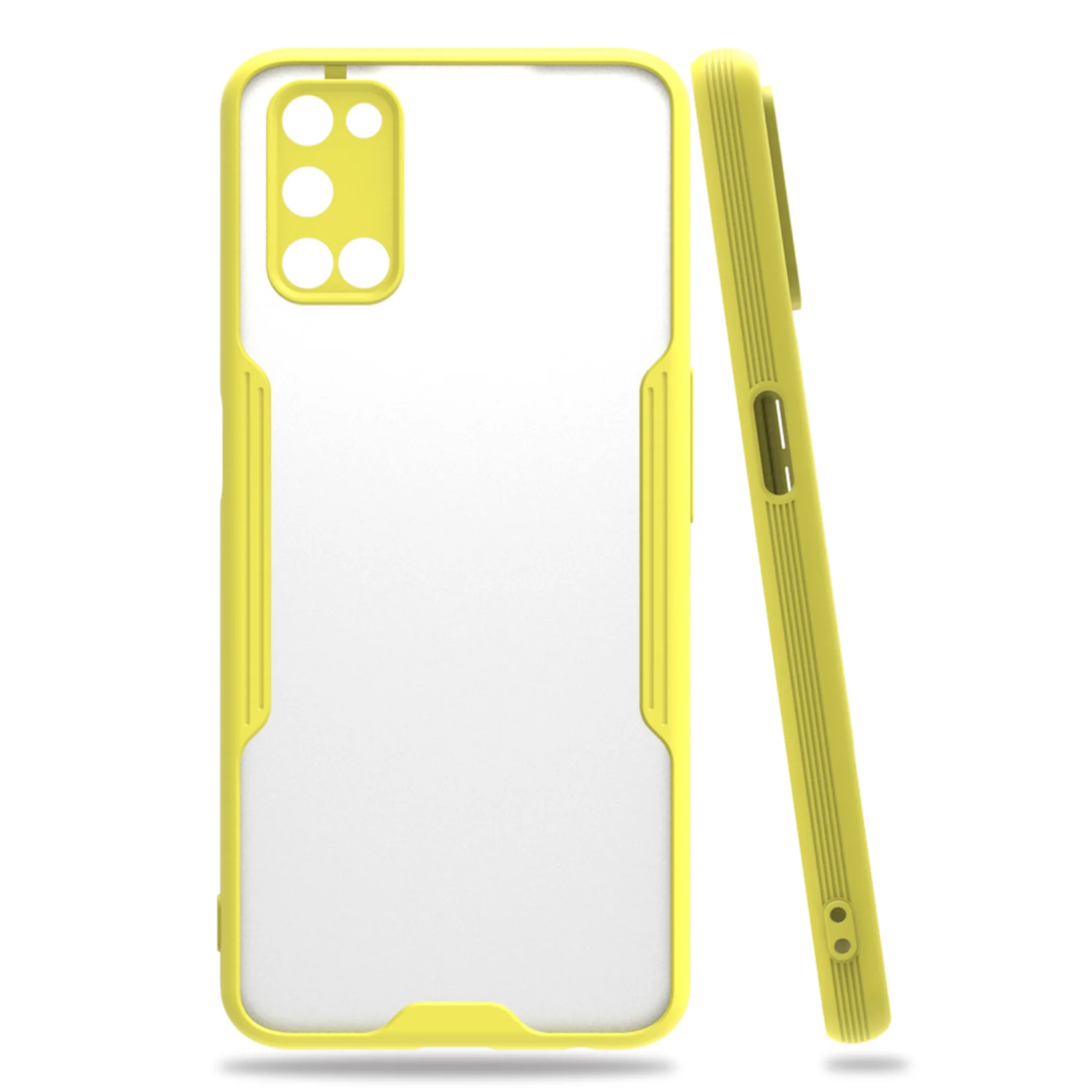 Nettech Oppo A92 Uyumlu Platin Seri Arka Koruma Kılıf (Sarı) NT-86560