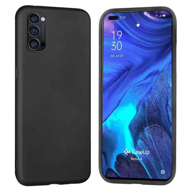 Nettech Oppo Reno 4 Uyumlu Nano Arka Koruma Kılıf (Siyah) NT-87558
