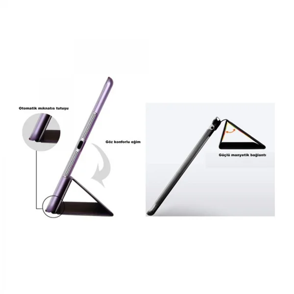 Nettech Apple iPad 2 Uyumlu Cüzdan Kapaklı Kılıf (Siyah) VR-9119 - 3