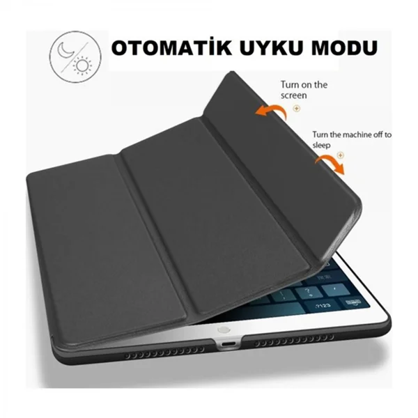 Nettech Apple iPad 2 Uyumlu Cüzdan Kapaklı Kılıf (Siyah) VR-9119 - 4
