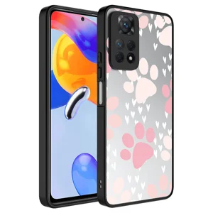 Xiaomi Redmi Note 12 Pro 4G Kılıf Aynalı Desenli Kamera Korumalı Parlak Zore Mirror Kapak - Pati