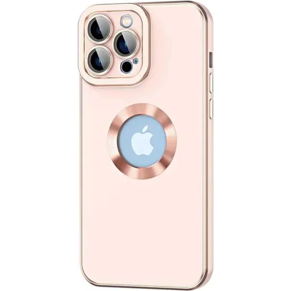Nettech Apple iPhone 13 Pro Uyumlu Halkalı Logo Seri Arka Koruma Kılıf (Rose Gold) NT-97164 - 3