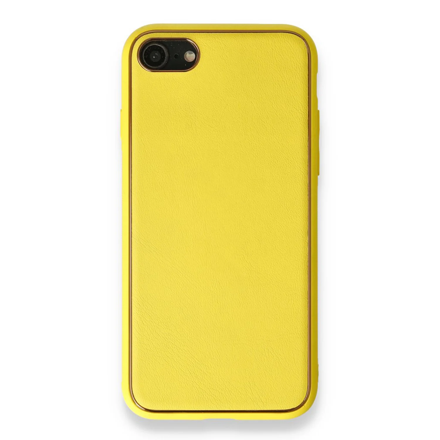 Nettech Apple iPhone 7 Uyumlu Coco Leather Seri Arka Koruma Kılıf (Sarı) NT-86073