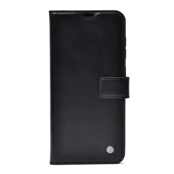 Realme Note 60 Kılıf Zore Kar Deluxe Kapaklı Kılıf - Siyah - 1