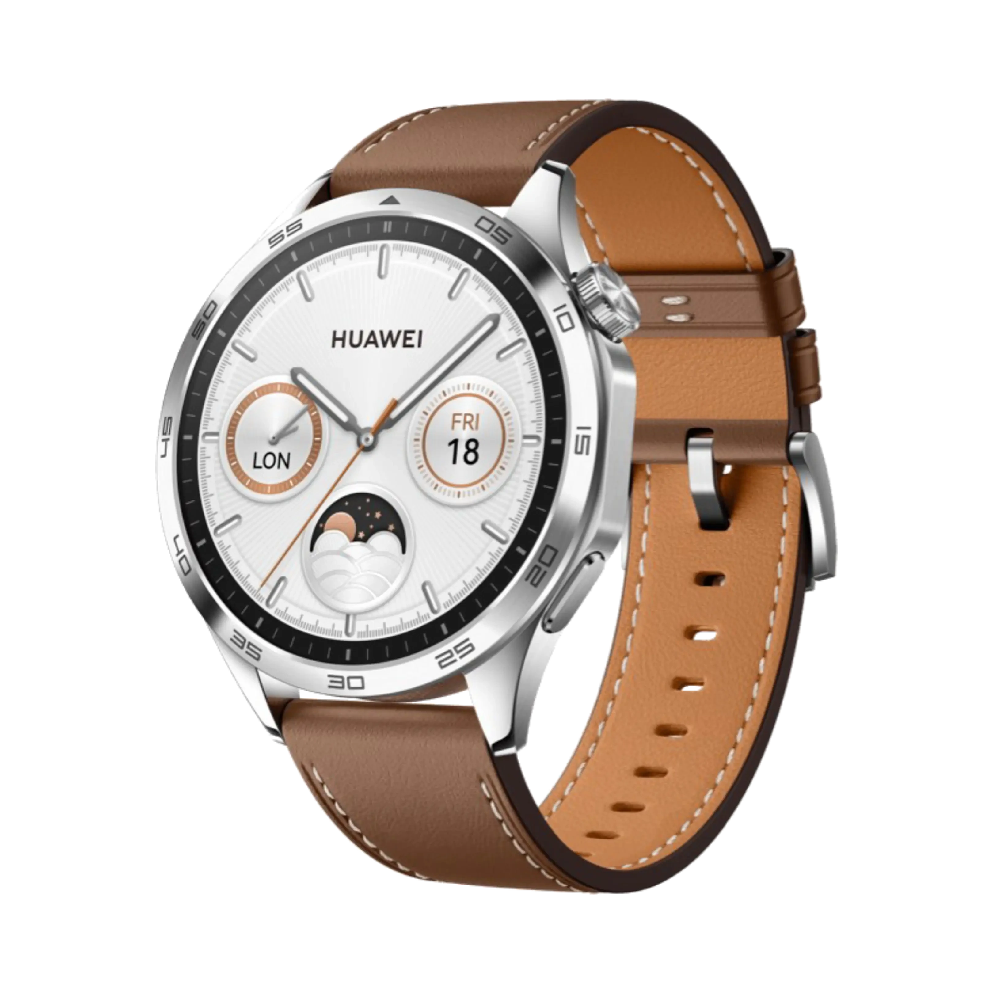 Huawei Watch GT 4 - Paslanmaz Çelik - 46mm - GPS - Kahverengi