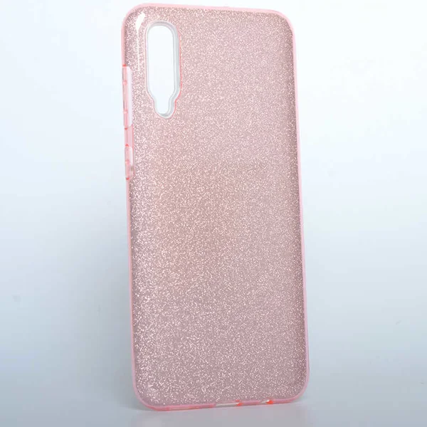 Galaxy A50 Kılıf Zore Shining Silikon - Rose Gold - 1