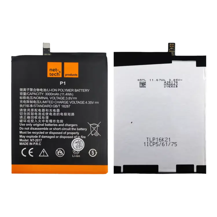 Teknonet Casper Via P1 Uyumlu Nettech NT-2017 3000 MAh Batarya NT-82538