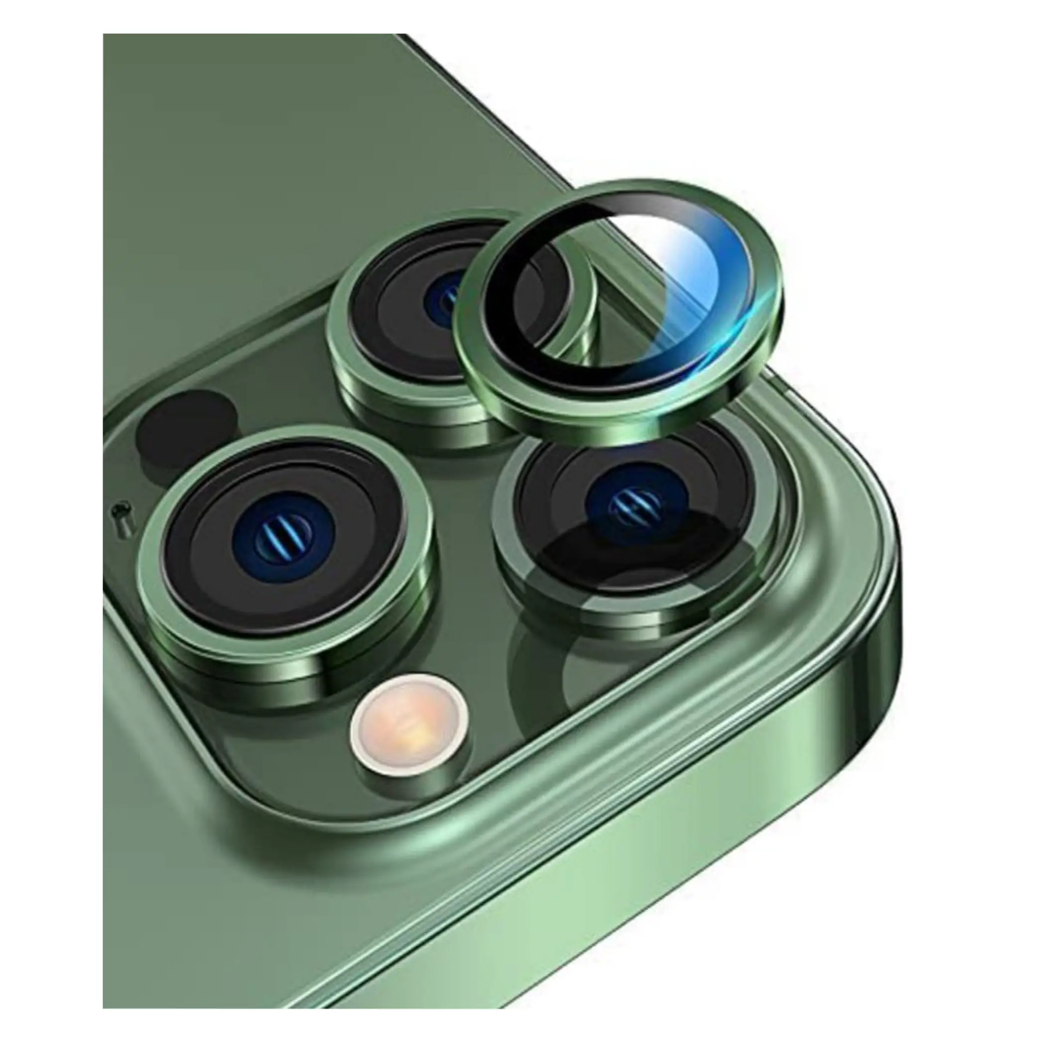 Nettech Apple iPhone 13 Pro Uyumlu Alüminyum Seri Kamera Cam Koruyucu (Yeşil) NT-103538