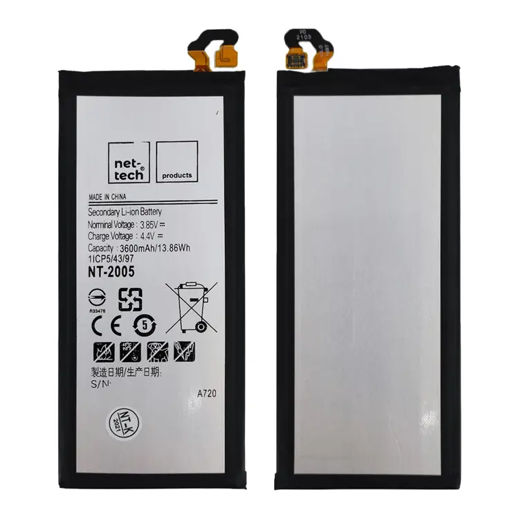 Teknonet Samsung Galaxy A720 A7 2017 Uyumlu Nettech 3600 MAh Batarya NT-85742