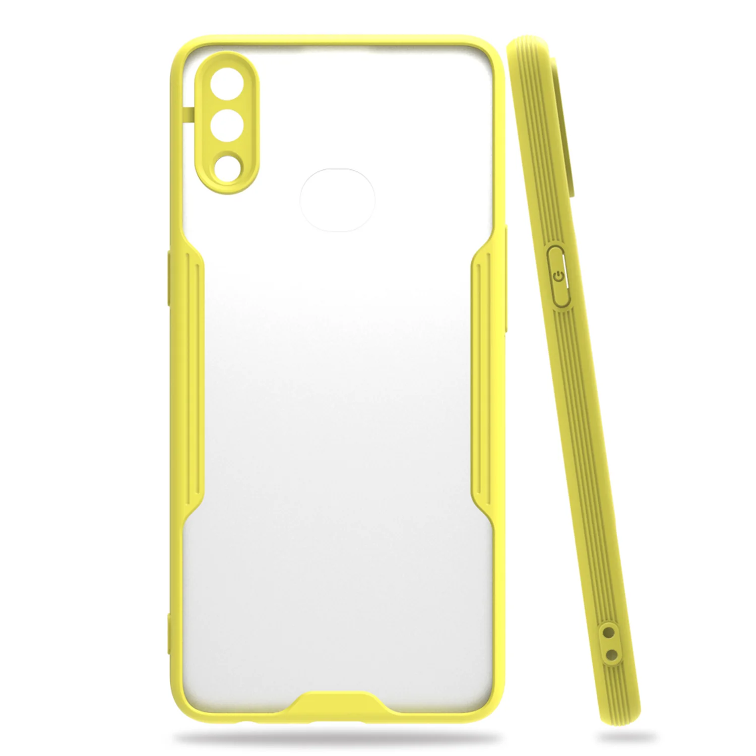 Nettech Samsung Galaxy A10S Uyumlu Platin Seri Arka Koruma Kılıf (Sarı) NT-86313