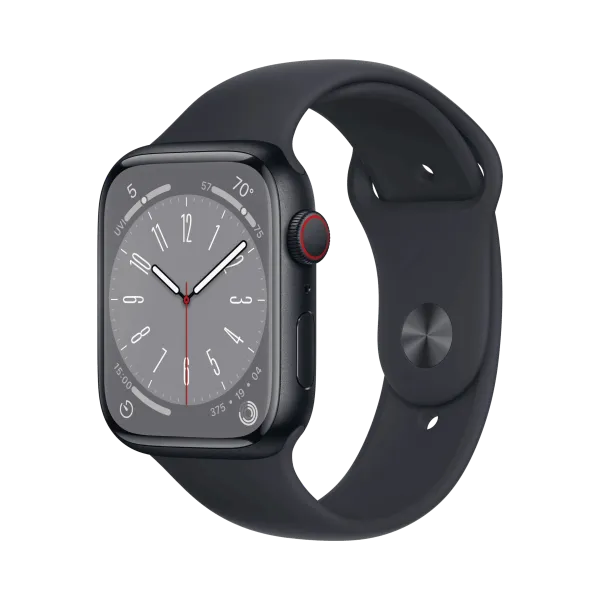Apple Watch Series 8 - Alüminyum - 45mm - Cellular - Gece yarısı