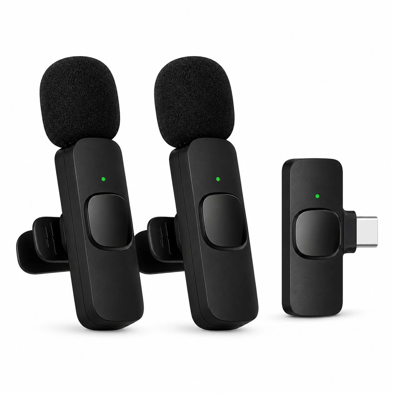 K9 Kablosuz Yaka Mikrofonu TYPE-C Wireless 2'li Mikrofon