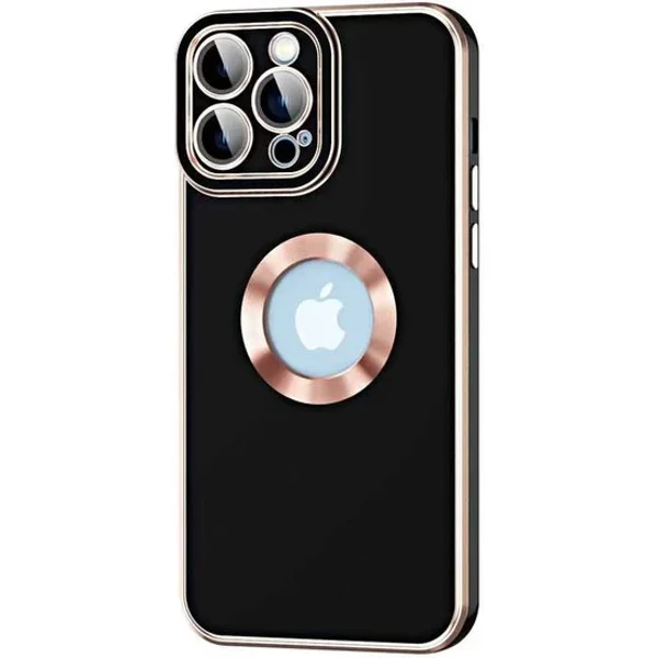 Nettech Apple iPhone 13 Pro Uyumlu Halkalı Logo Seri Arka Koruma Kılıf (Siyah) NT-97163 - 3
