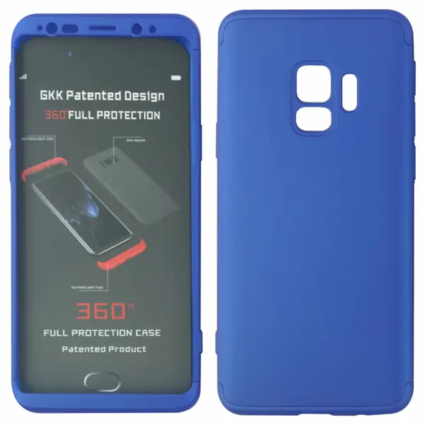 Nettech Samsung Galaxy G960 S9 Uyumlu 360 Koruyucu Arka Koruma Kılıf (Mavi) VR-4313
