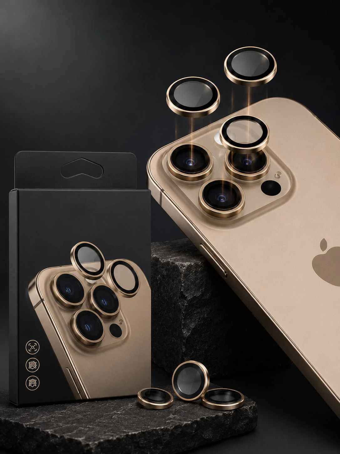 iphone 16 Pro Max safir kamera lens Çöl titanyum