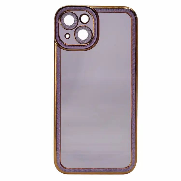 Nettech Apple iPhone 13 Uyumlu Lüx Kristal Seri Arka Koruma Kılıf (Mor) NT-97093