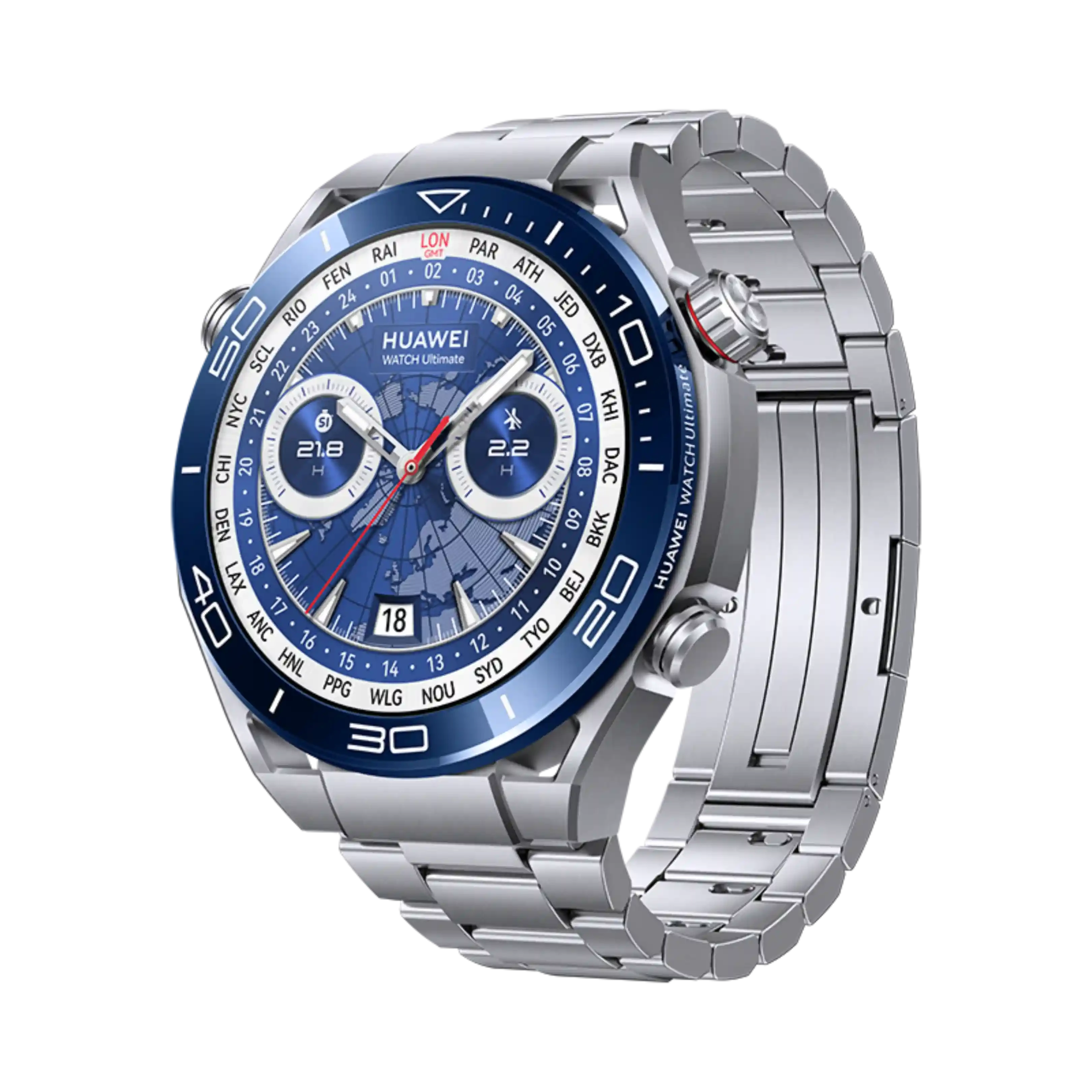 Huawei Watch Ultimate - Metal - 48.5mm - Bluetooth - Mavi