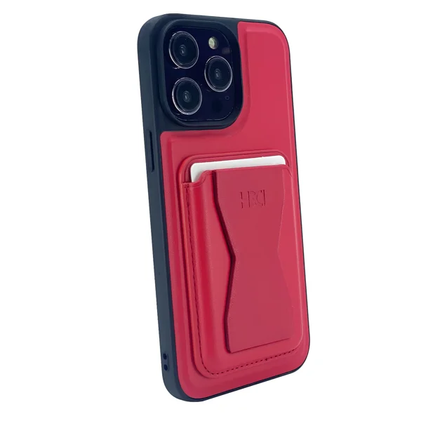 Nettech Apple iPhone 14 Pro Uyumlu Deri Purse Seri Arka Koruma Kılıf (Kırmızı) NT-101351 - 2