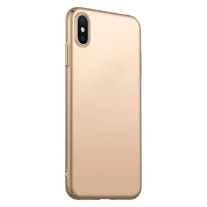 Nettech Apple iPhone X Uyumlu Arka Koruma Kılıf (Gold) VR-1375