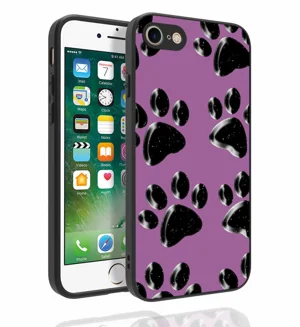 Apple iPhone 8 Kılıf Desenli Kamera Korumalı Parlak Zore Nora Kapak - NO3