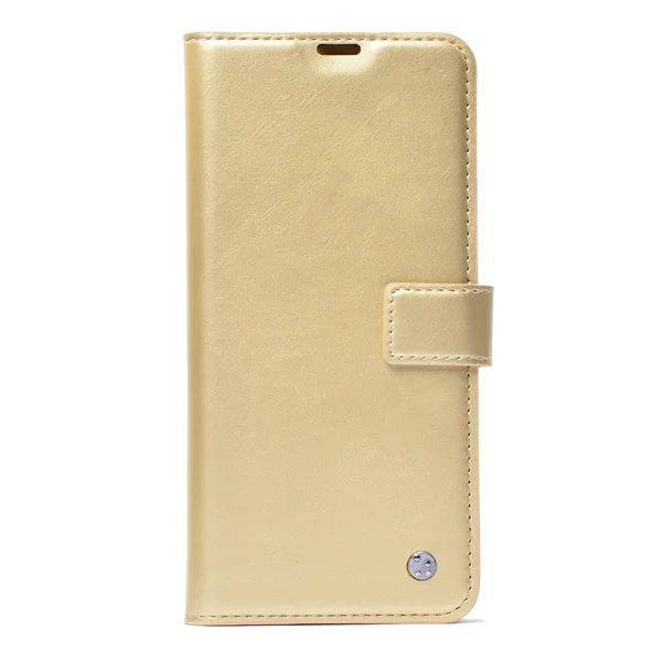 Galaxy A05 Kılıf Zore Kar Deluxe Kapaklı - Gold - 1