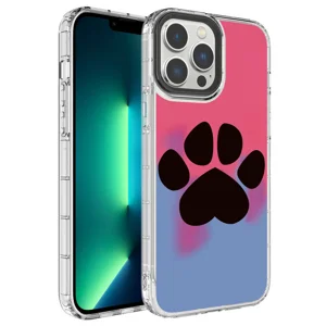 Apple iPhone 14 Pro Kılıf Kamera Korumalı Renkli Desenli Sert Silikon Zore Korn Kapak - NO16