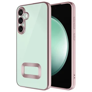 Galaxy S23 FE Kılıf Kamera Korumalı Logo Gösteren Zore Omega Kapak - Rose Gold