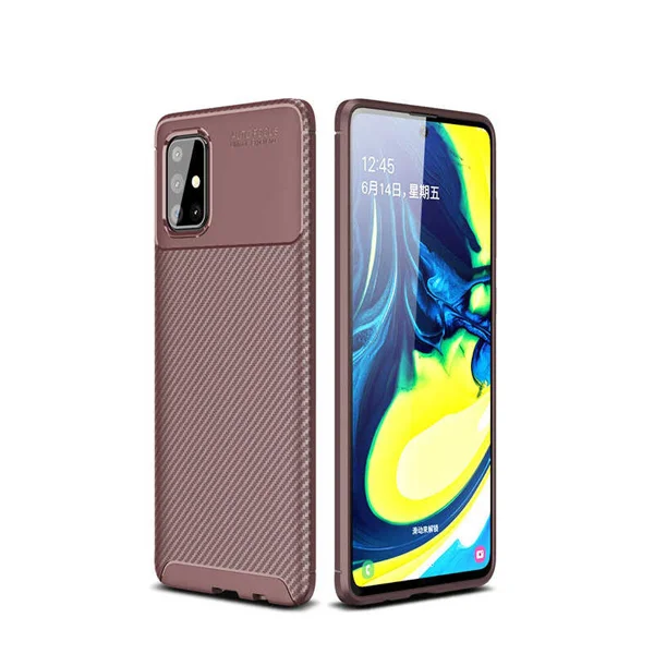 Galaxy A71 Kılıf Zore Negro Silikon Kapak - Kahverengi - 1