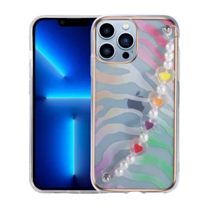 Apple iPhone 13 Pro Max Kılıf Zore Pilla Kapak - Pembe-Yeşil