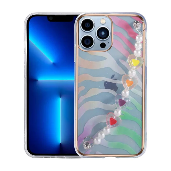 Apple iPhone 13 Pro Max Kılıf Zore Pilla Kapak - Pembe-Yeşil - 1