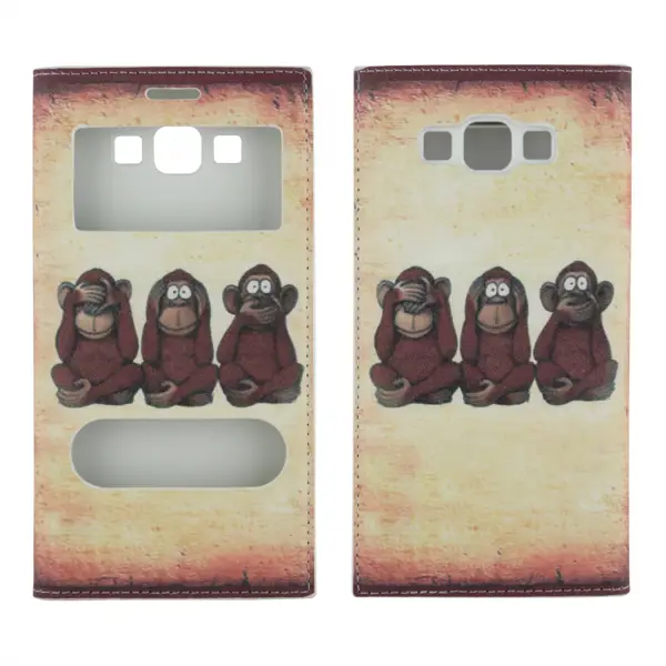 Nettech Samsung Galaxy G720 Grand Max Uyumlu Pencereli Kapaklı Kılıf (Desenli/Resimli) VR-7803