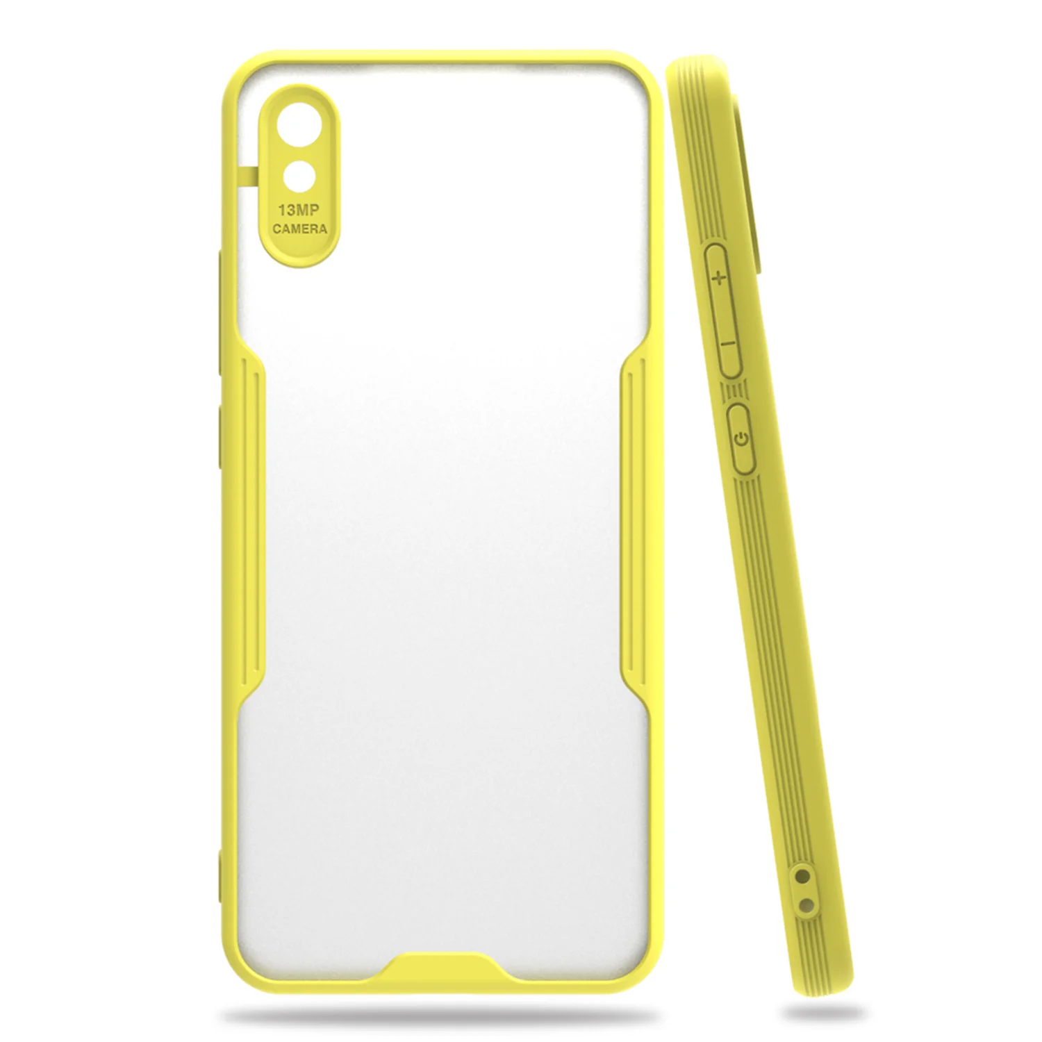 Nettech Xiaomi Redmi 9A Uyumlu Platin Seri Arka Koruma Kılıf (Sarı) NT-86495