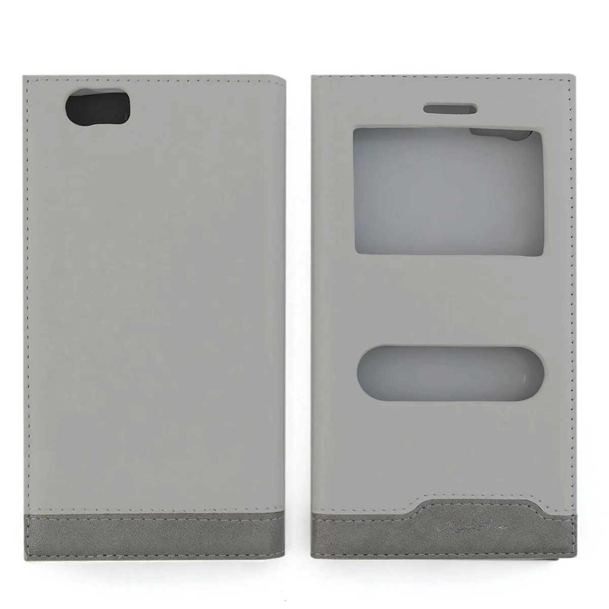 Nettech Vestel Venüs 5070 Uyumlu Pencereli Kapaklı Kılıf (Beyaz) VR-1801