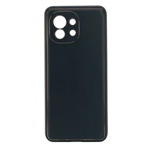 Nettech Xiaomi Mi 11 Uyumlu Coco Leather Seri Arka Koruma Kılıf (Siyah) NT-99670