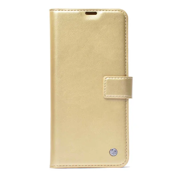 Galaxy S20 FE Kılıf Zore Kar Deluxe Kapaklı Kılıf - Gold - 1