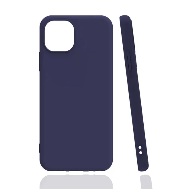 Apple iPhone 13 Kılıf Zore Biye Silikon - Lacivert