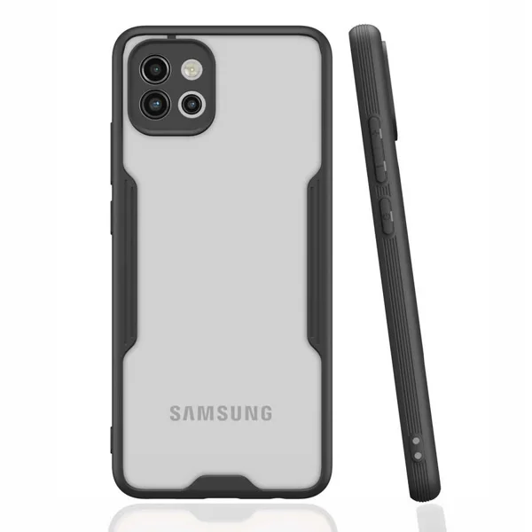 Galaxy A03 Kılıf Zore Parfe Kapak - Siyah - 1