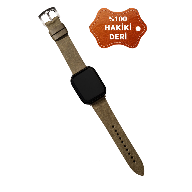 Nettech Samsung Watch 22 mm Uyumlu Deri Kordon (Yeşil) NT-112235