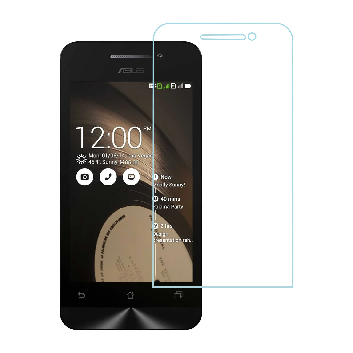 Nettech Asus Zenfone 4 A450Cg Uyumlu Ön Koruma Cam Ekran Koruyucu NT-21410