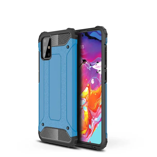 Galaxy A51 Kılıf Zore Crash Silikon Kapak - Mavi - 1