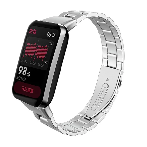 Xiaomi Mi Band 7 Pro KRD-04 Metal Kordon - Gümüş - 1